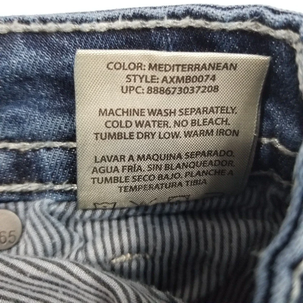 TK Axel Mens 36x30 Jeans Slim Boot Cut Stretch AXMB0074 Mediterranean Blue